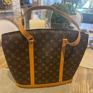 Louis Vuitton Brown and Tan Monogram Tote